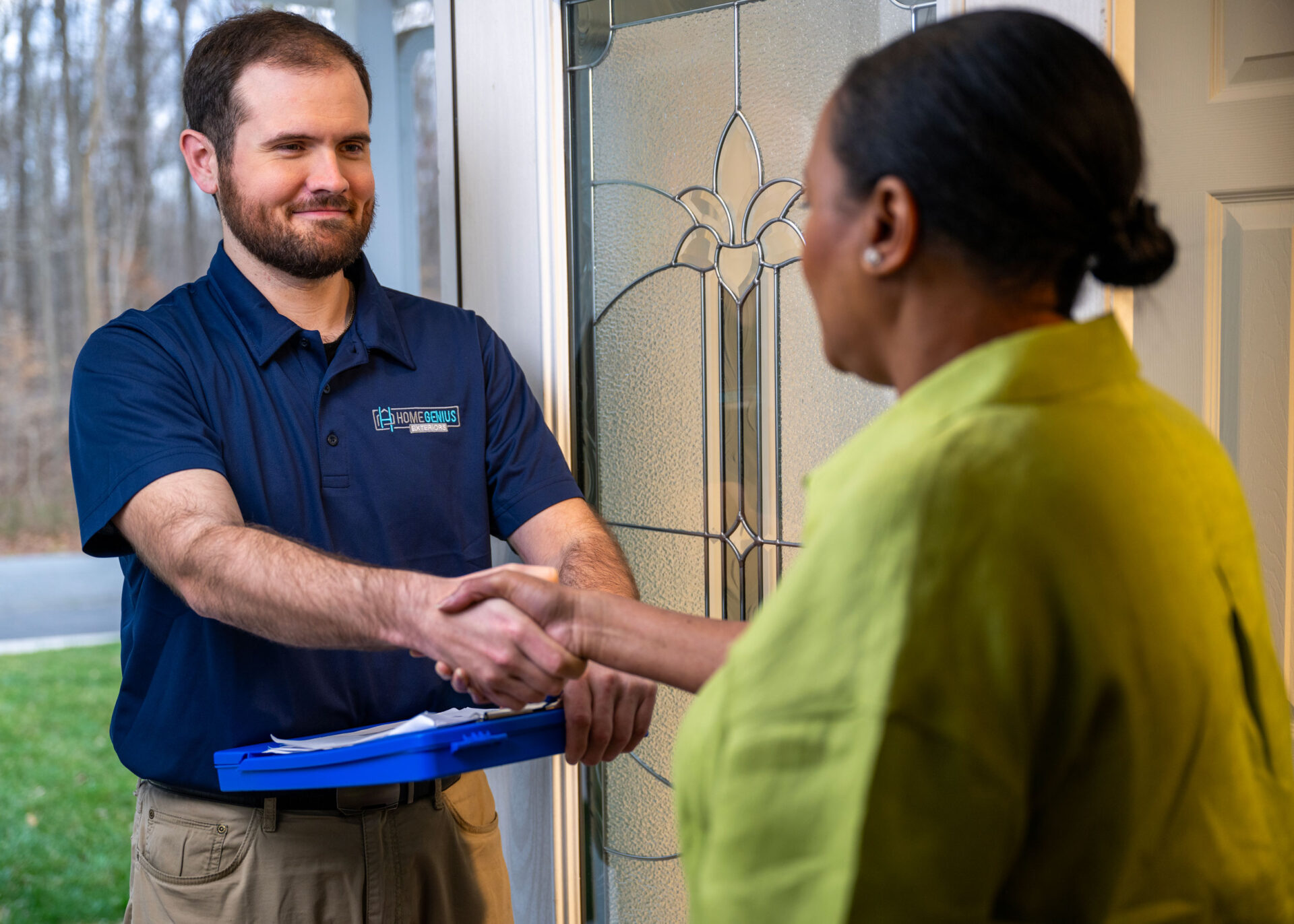 Home Remodeling Expert Greets Homeowner