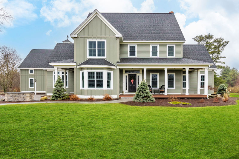 James Hardie Fiber Cement Siding On Two Story Home