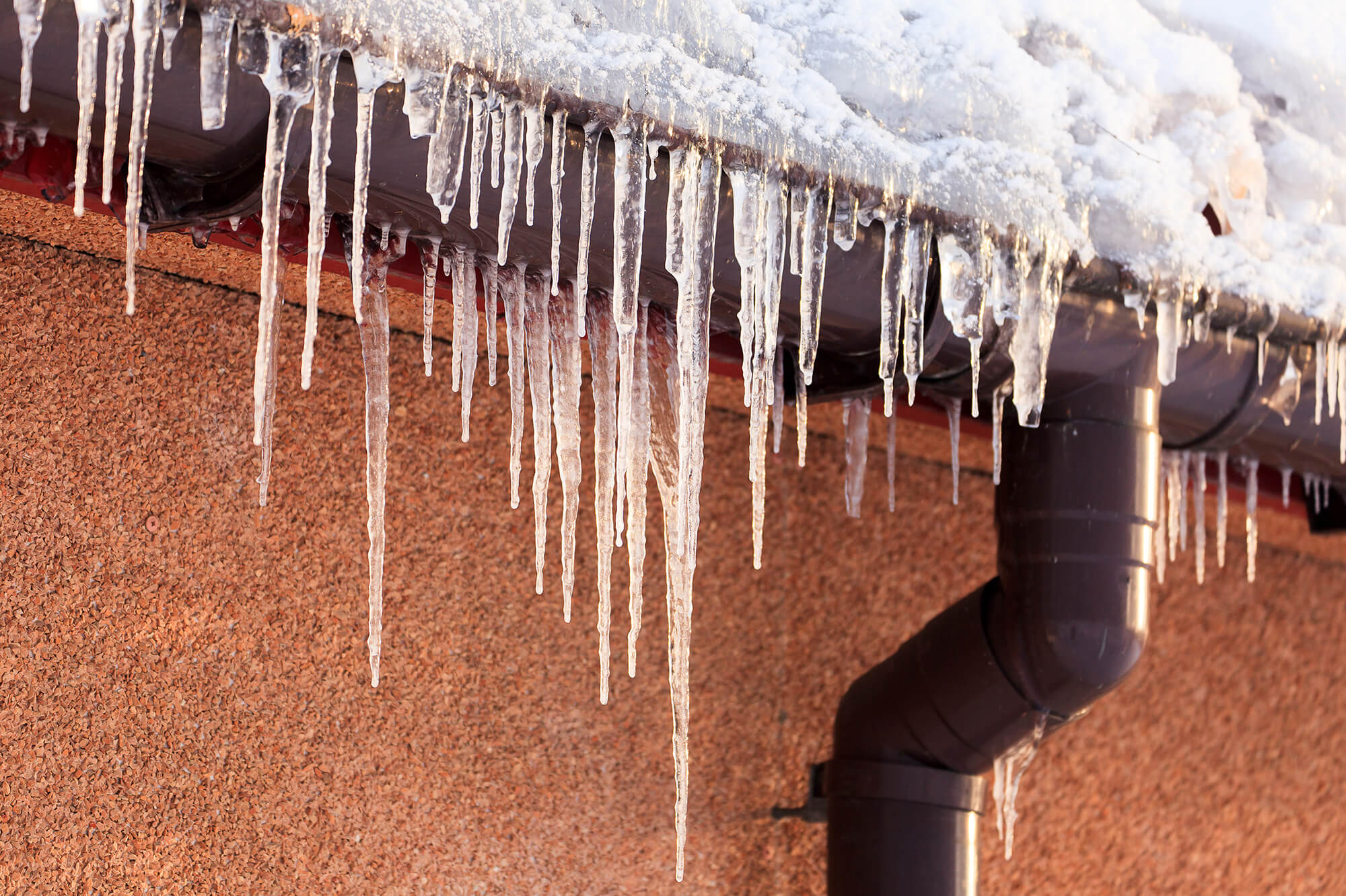 ice in gutter