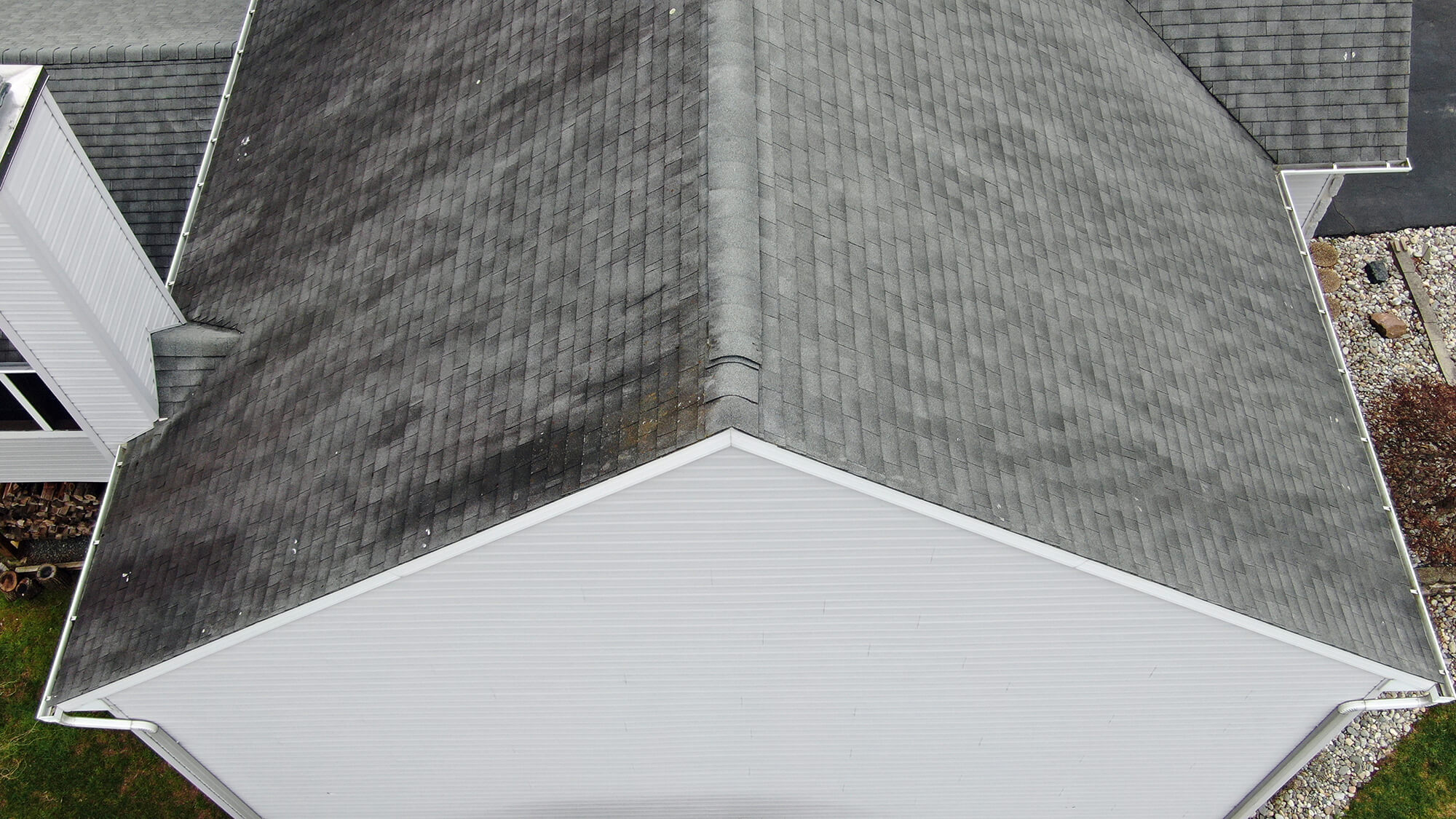 algae stain on roof