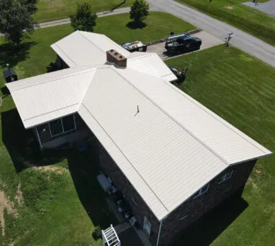 Stunning white metal roof project completed