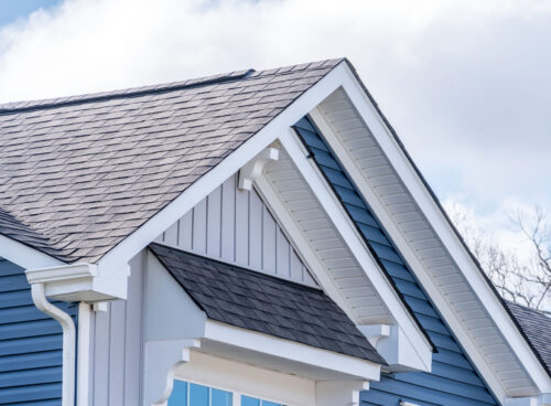blue vinyl siding