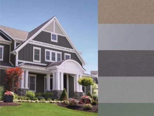 James Hardie Fiber Cement Siding Iron Gray With Color Swatches