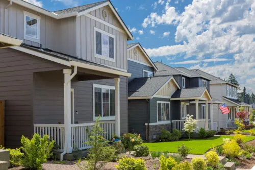 New Gutter System Install Residential Townhomes