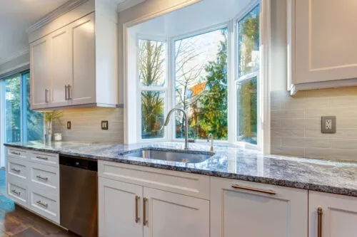 Bay Window Installed In Luxury Home Kitchen