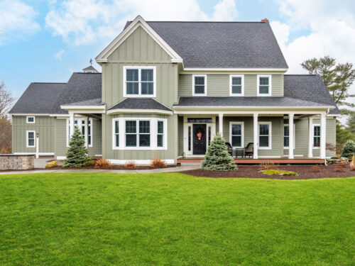James Hardie Fiber Cement Siding On Two Story Home