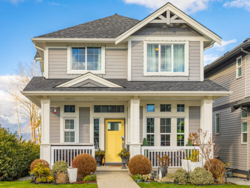 Suburban home outside D.C. with luxury exterior materials