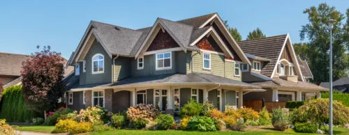 Luxury homes with finished exteriors