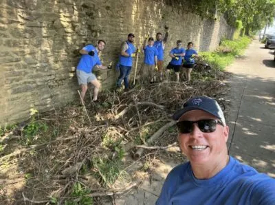 HGE team members volunteering for community cleanup event