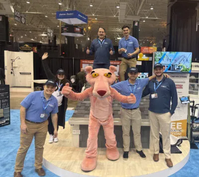 HGE trade show booth