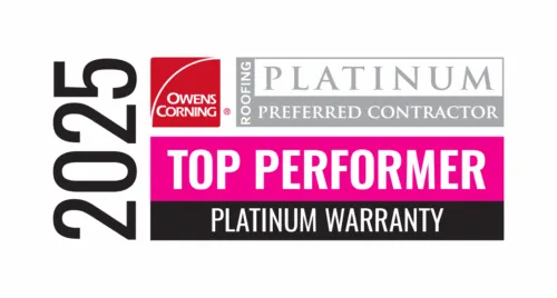 Owens Corning Platinum Warranty award logo