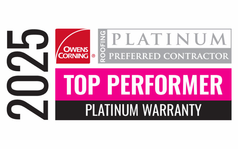 Owens Corning Platinum Warranty award logo