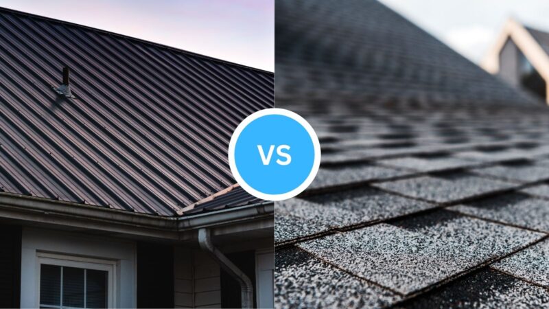a comparison of metal and asphalt roofs