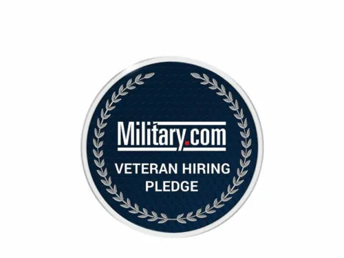 Military Hiring pledge badge logo