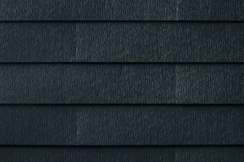 close up of GAF Timbersteel shingle swatch in Obsidian