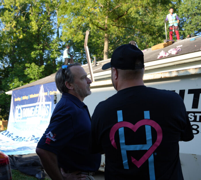 HGE team members overseeing a roof deployment installation