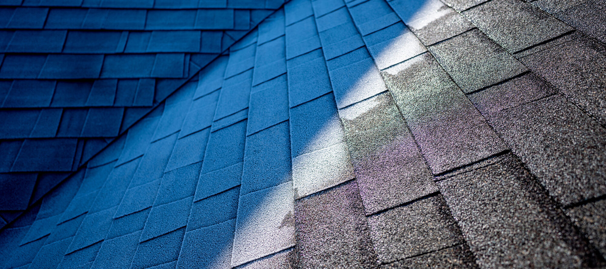 roof with frost damage from winter cold