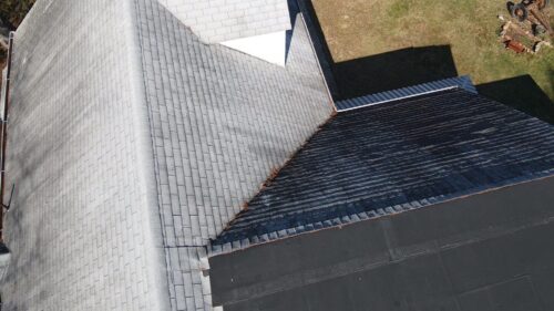 stained roof