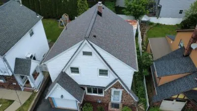 a beautiful multi-colored asphalt shingle roof installation project in Clifton, NJ