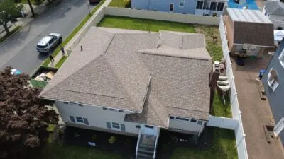 beautiful new asphalt shingle roof installation in Elizabeth, NJ
