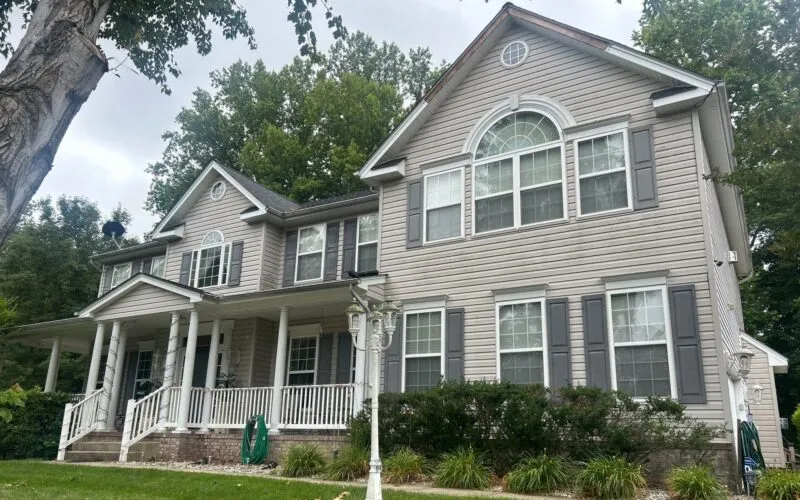 a home in Maryland before Home Genius Exteriors begins a siding replacement